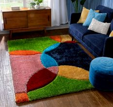 Modern Multicolor Living Carpet